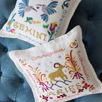 Gemini Astrology Hand - Embroidered Pillow by Cat Studio Pillows La Vie Bien Gemini Astrology Hand - Embroidered Pillow by Cat Studio