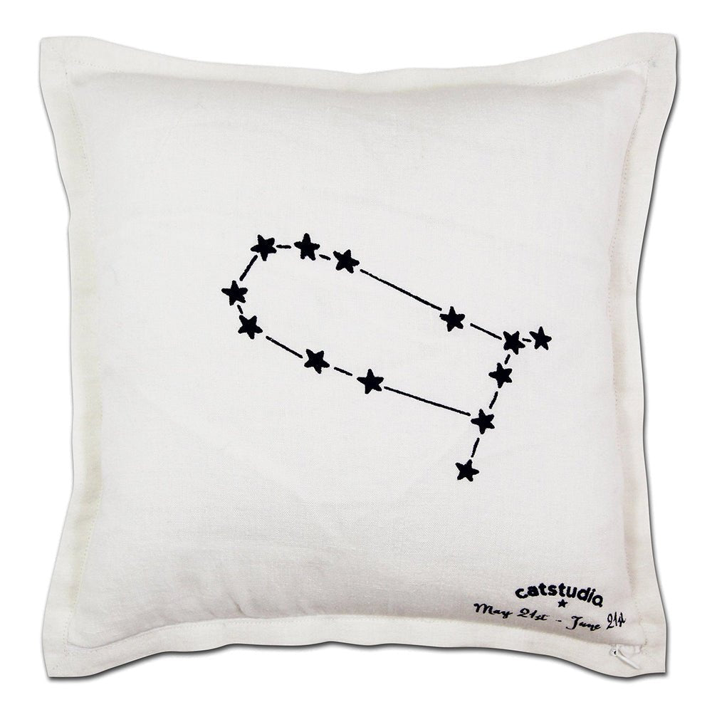 Gemini Astrology Hand - Embroidered Pillow by Cat Studio Pillows La Vie Bien Gemini Astrology Hand - Embroidered Pillow by Cat Studio