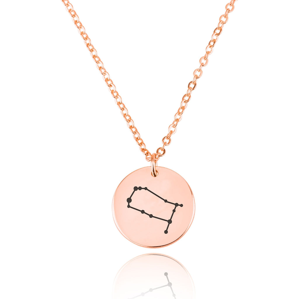 Gemini Celestial Constellation Disk Necklace La Vie Bien Gemini Celestial Constellation Disk Necklace
