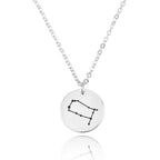 Gemini Celestial Constellation Disk Necklace La Vie Bien Gemini Celestial Constellation Disk Necklace