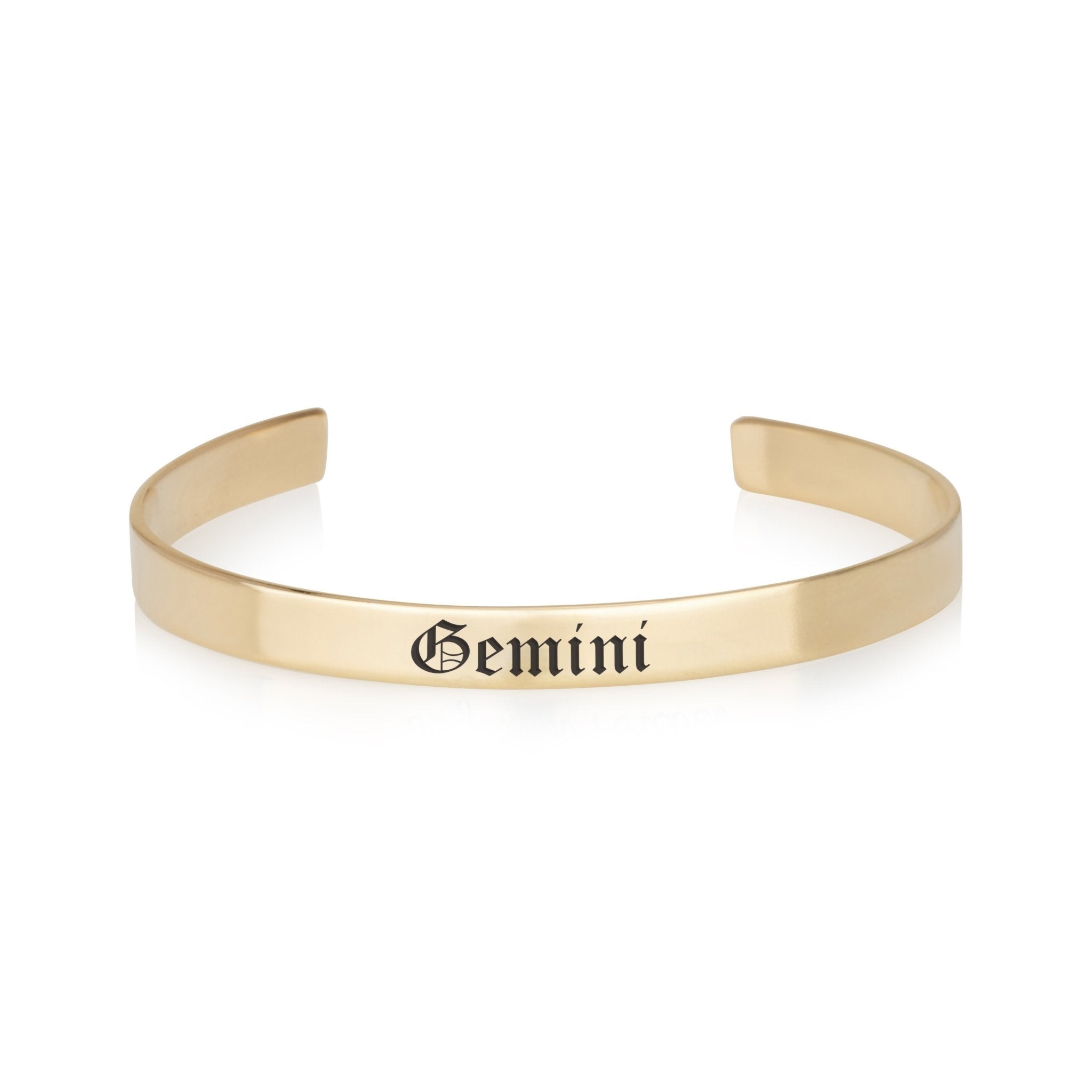 Gemini Engraved Cuff Bracelet La Vie Bien Gemini Engraved Cuff Bracelet
