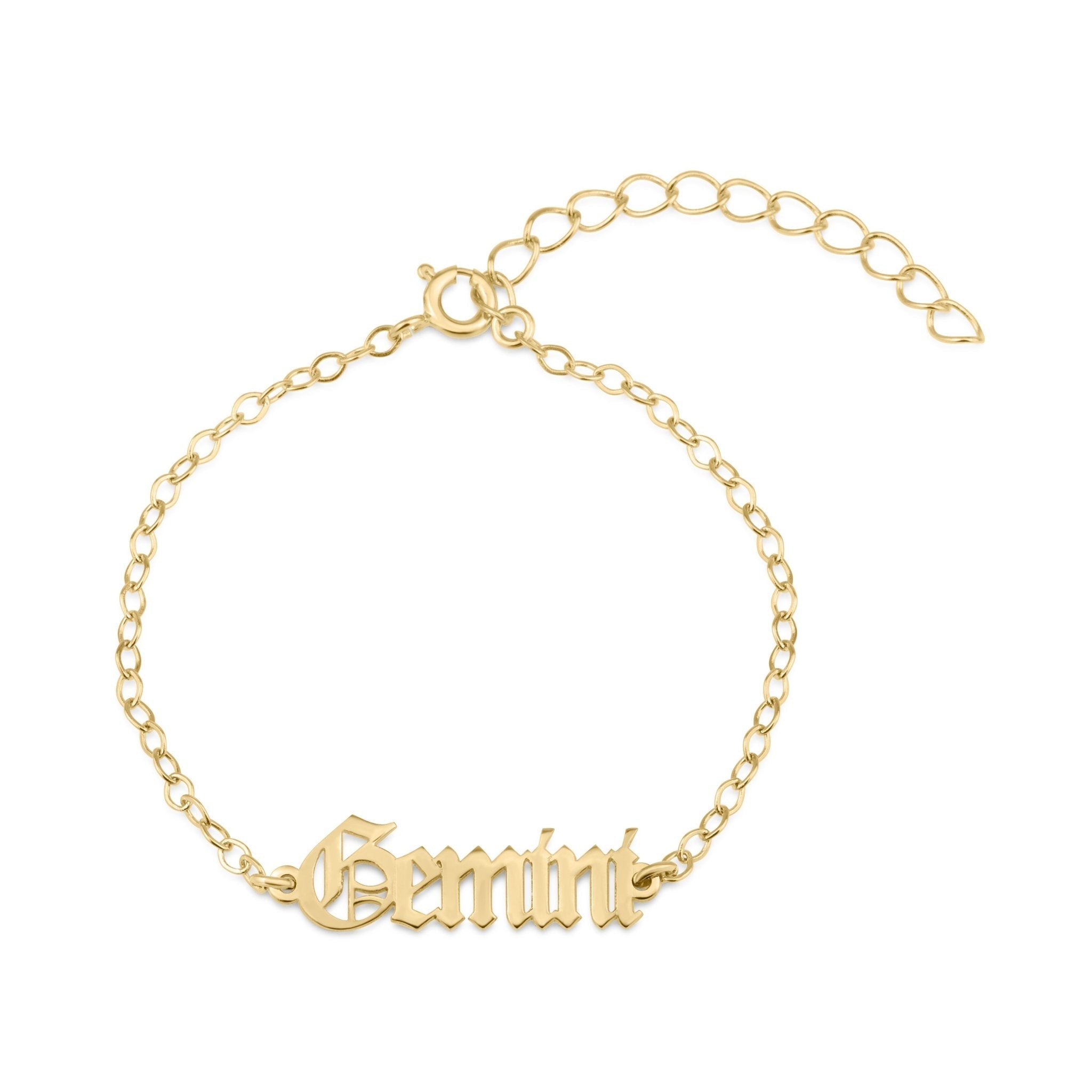 Gemini Script Bracelet La Vie Bien Gemini Script Bracelet
