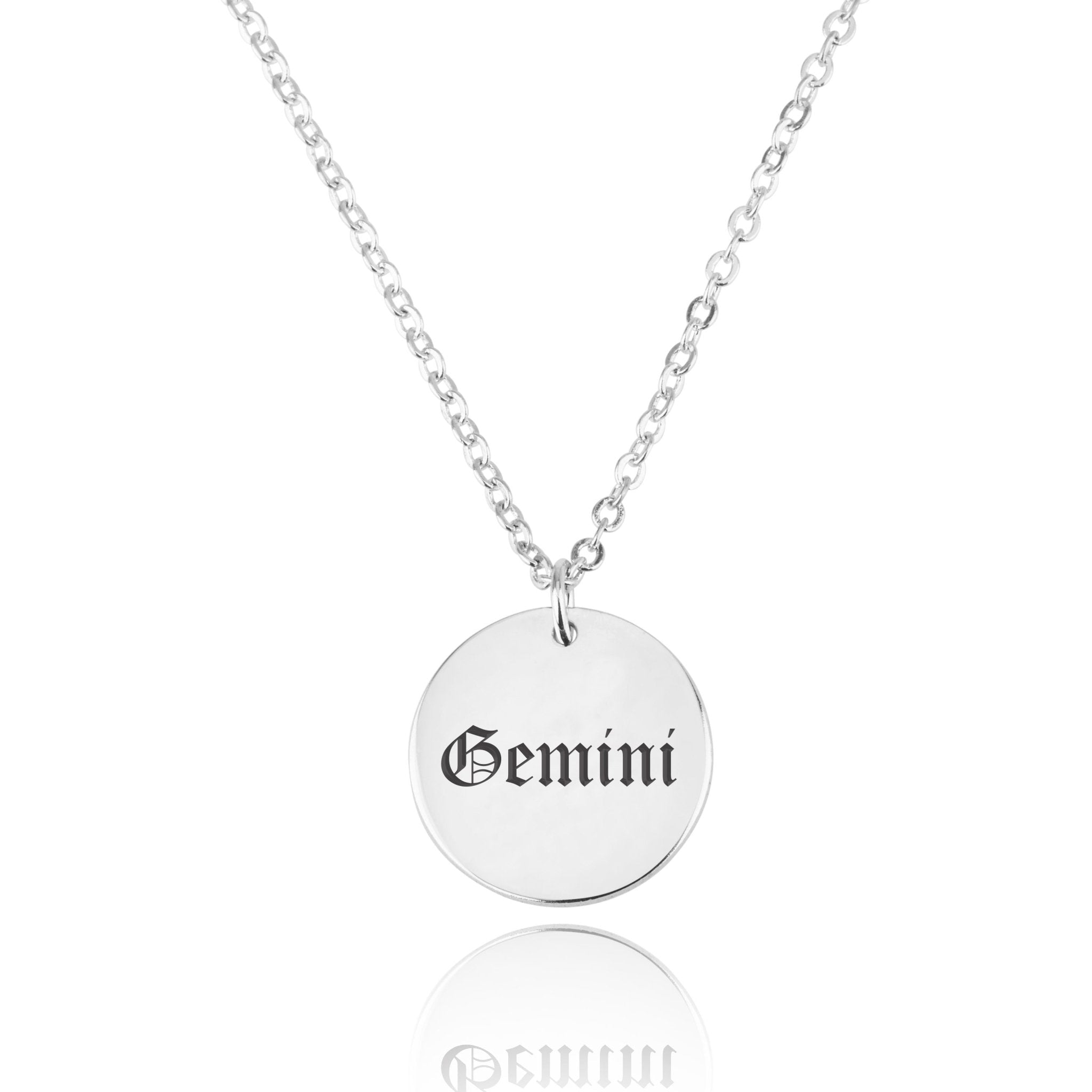 Gemini Script Disk Necklace La Vie Bien Gemini Script Disk Necklace