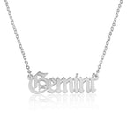 Gemini Script Necklace La Vie Bien Gemini Script Necklace