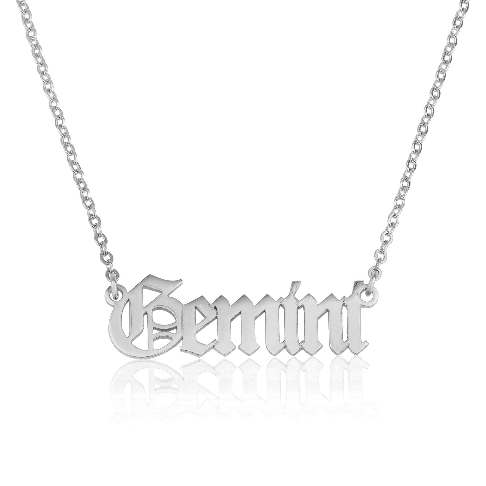 Gemini Script Necklace La Vie Bien Gemini Script Necklace