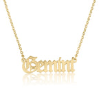 Gemini Script Necklace La Vie Bien Gemini Script Necklace
