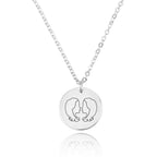 Gemini Zodiac Disk Necklace La Vie Bien Gemini Zodiac Disk Necklace
