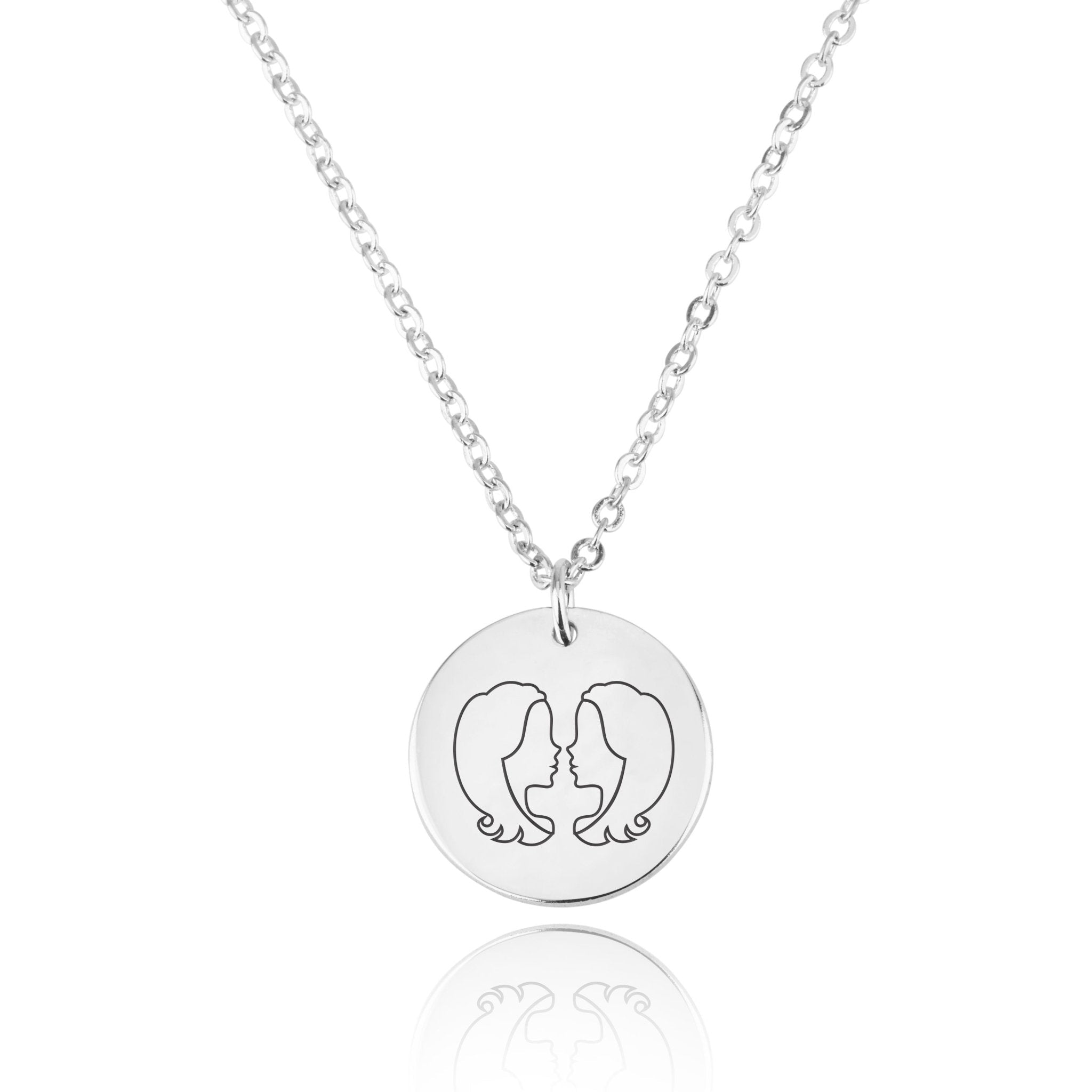 Gemini Zodiac Disk Necklace La Vie Bien Gemini Zodiac Disk Necklace