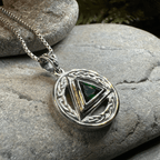Gemstone Celtic AA Sobriety Necklace in Sterling Silver Pendant La Vie Bien Gemstone Celtic AA Sobriety Necklace in Sterling Silver