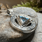 Gemstone Celtic AA Sobriety Necklace in Sterling Silver Pendant La Vie Bien Gemstone Celtic AA Sobriety Necklace in Sterling Silver