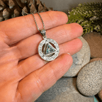 Gemstone Celtic AA Sobriety Necklace in Sterling Silver Pendant La Vie Bien Gemstone Celtic AA Sobriety Necklace in Sterling Silver