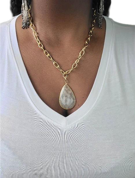 Gemstone Gold Chain Necklace