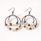 Gemstone Orbit Hoop Earrings - Thailand Jewelry La Vie Bien Gemstone Orbit Hoop Earrings - Thailand