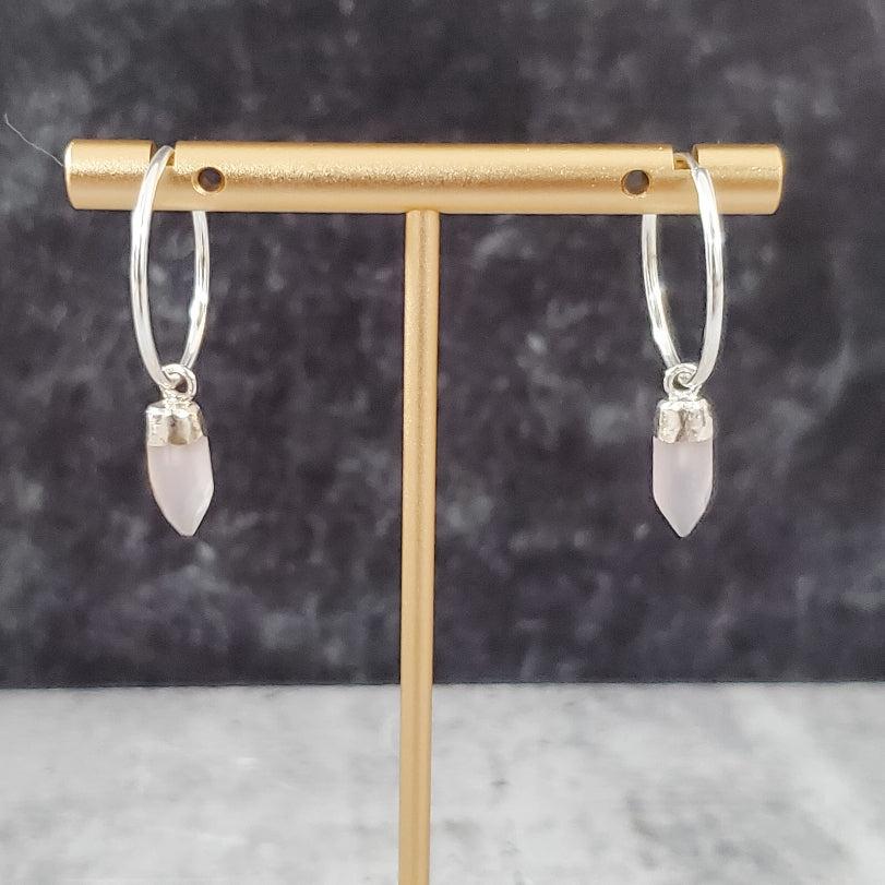 Gemstone Spike Endless Hoop Earrings Crystal Earrings La Vie Bien Gemstone Spike Endless Hoop Earrings