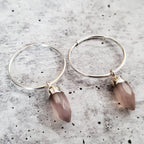Gemstone Spike Endless Hoop Earrings Crystal Earrings La Vie Bien Gemstone Spike Endless Hoop Earrings