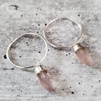 Gemstone Spike Endless Hoop Earrings Crystal Earrings La Vie Bien Gemstone Spike Endless Hoop Earrings