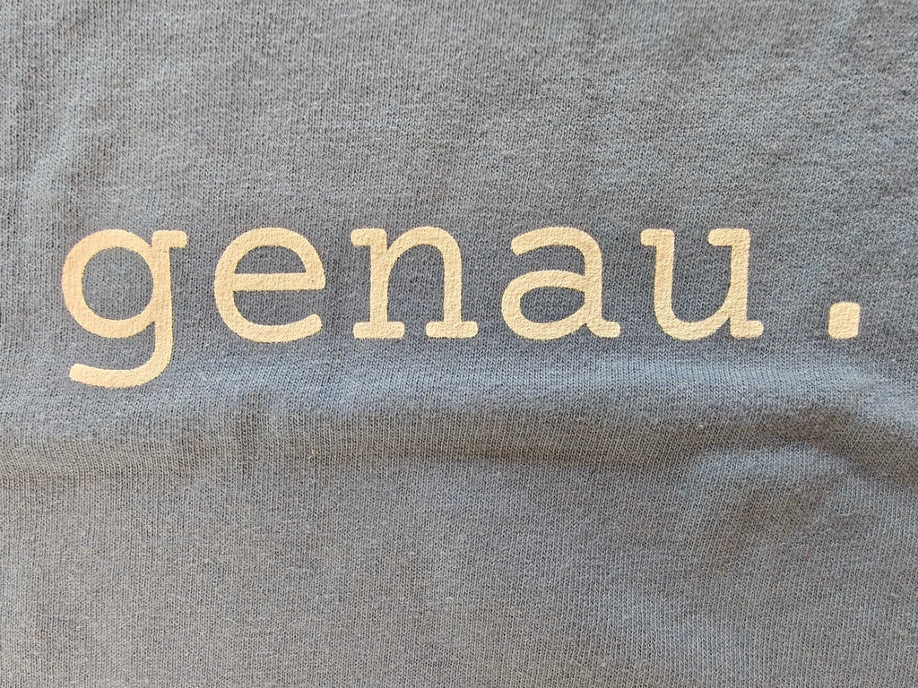 Genau German Minimalist typewriter cotton Tee T-Shirt La Vie Bien Genau German Minimalist typewriter cotton Tee