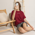Genau German Minimalist typewriter cotton Tee T-Shirt La Vie Bien Genau German Minimalist typewriter cotton Tee