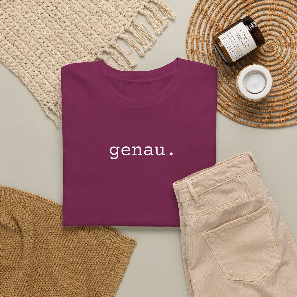 Genau German Minimalist typewriter cotton Tee T-Shirt La Vie Bien Genau German Minimalist typewriter cotton Tee