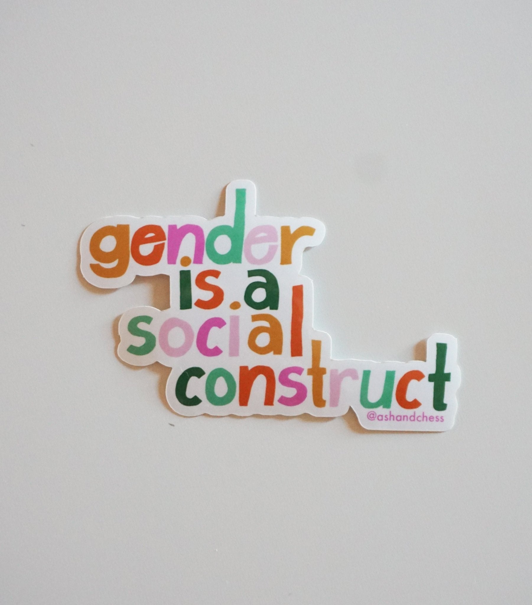 Gender is a Social Construct Sticker La Vie Bien Gender is a Social Construct Sticker