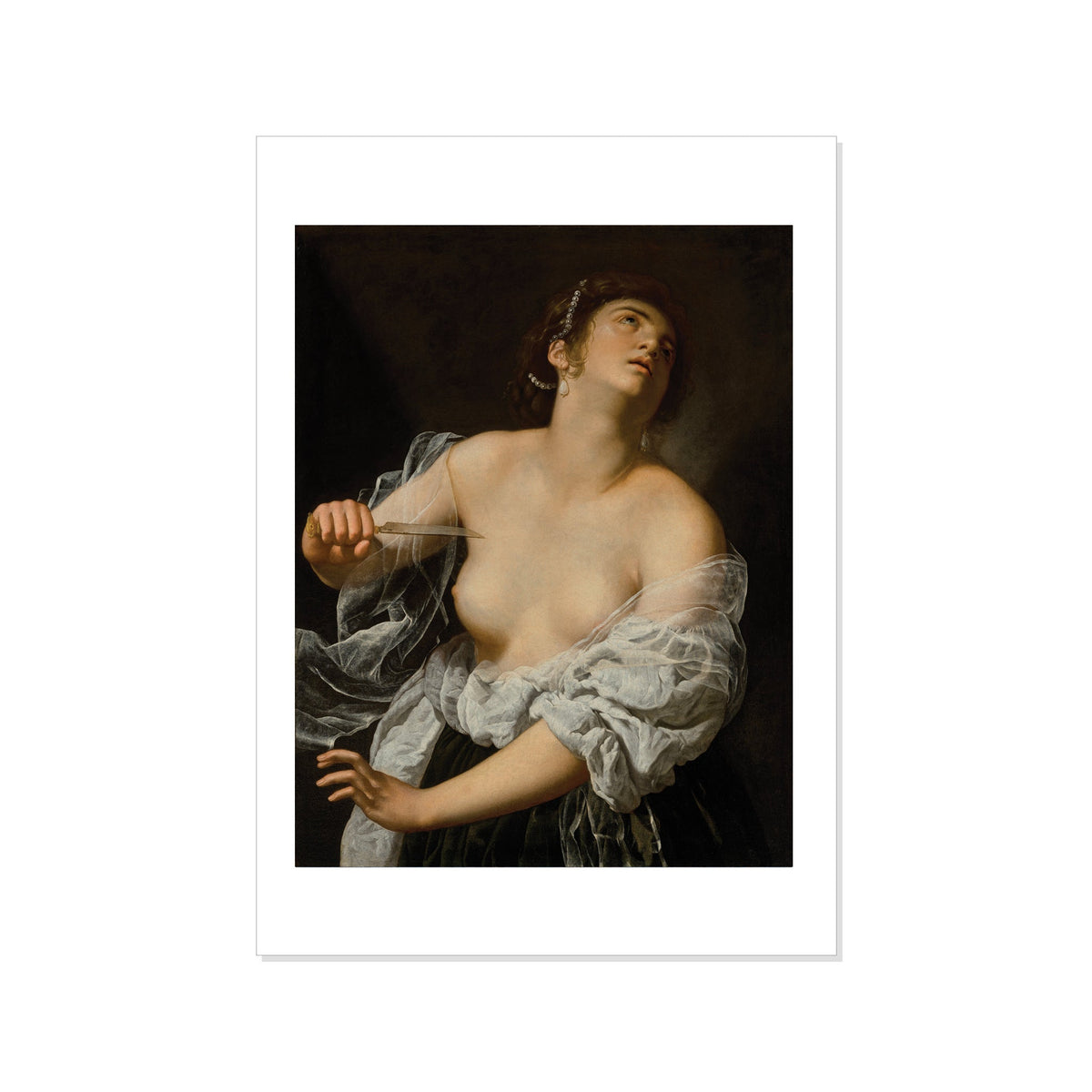 Gentileschi - Lucretia - Postcard STATIONERY La Vie Bien Gentileschi - Lucretia - Postcard