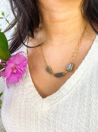 Geo Labradorite Magnetic Necklace by Ash & Rose
