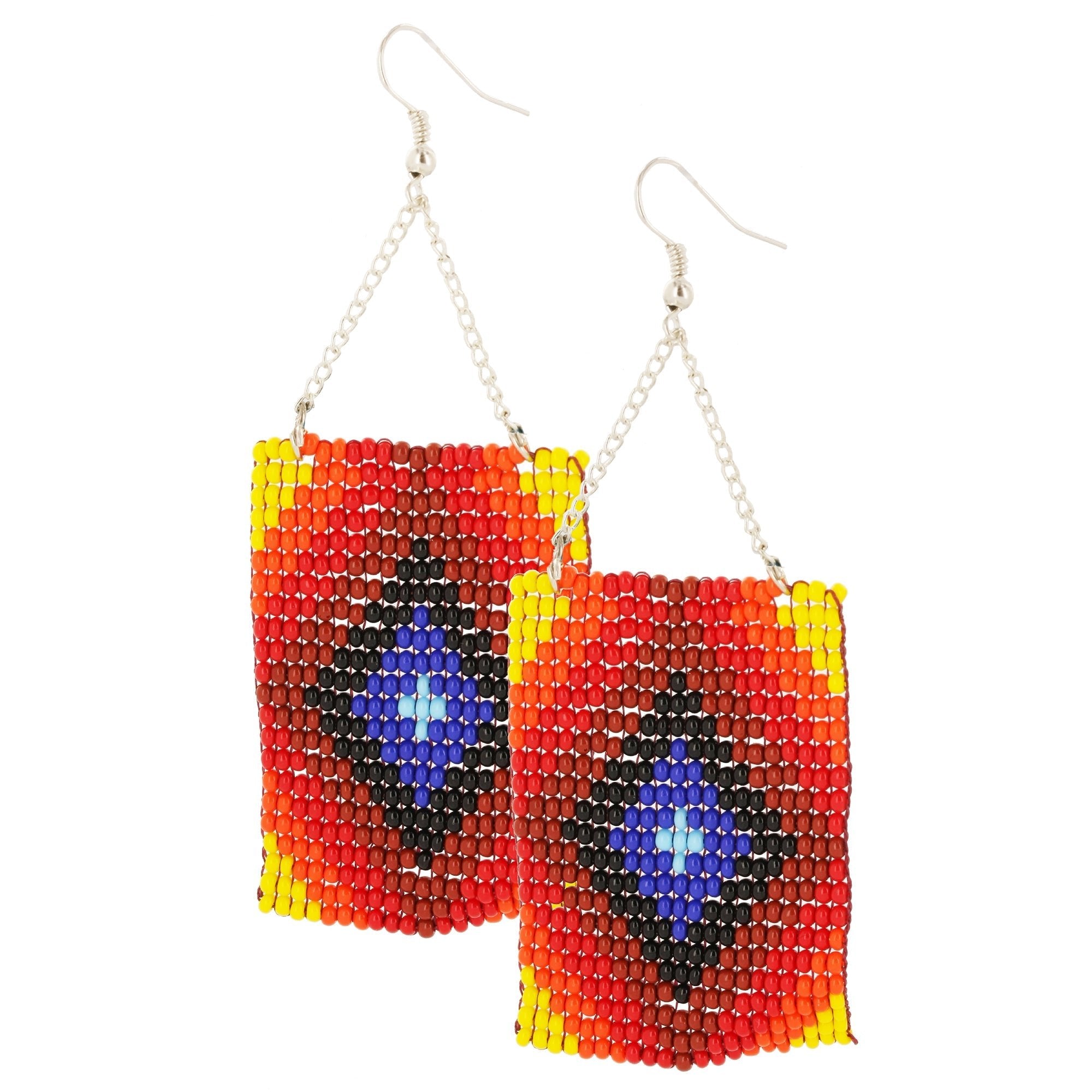 Geometric Beaded Earrings Earrings - Fashion La Vie Bien Geometric Beaded Earrings