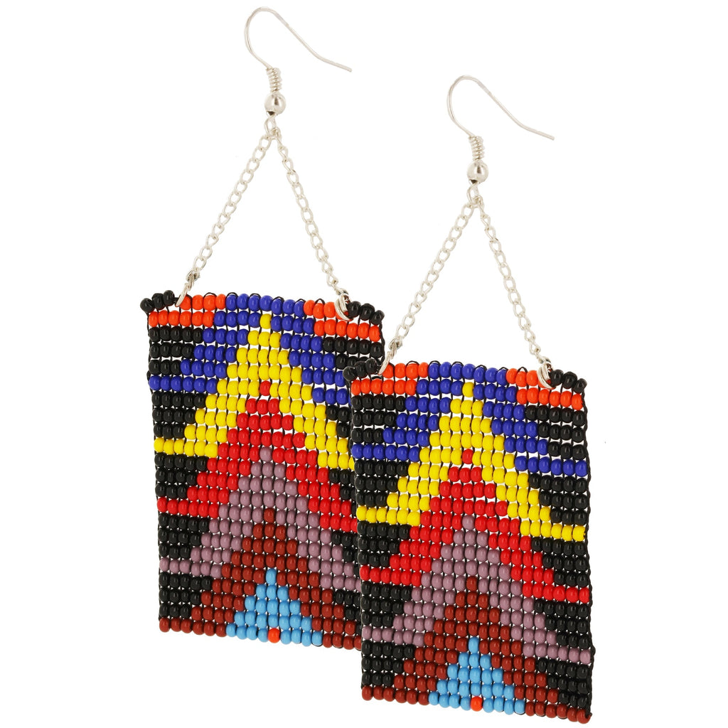 Geometric Beaded Earrings Earrings - Fashion La Vie Bien Geometric Beaded Earrings