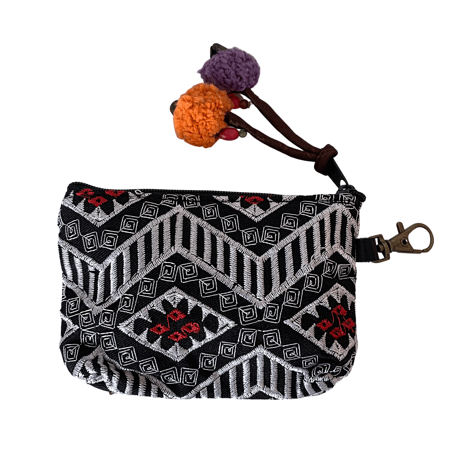 Geometric Boho Coin Purse with Lobster Clasp - Thailand Bags La Vie Bien Geometric Boho Coin Purse with Lobster Clasp - Thailand
