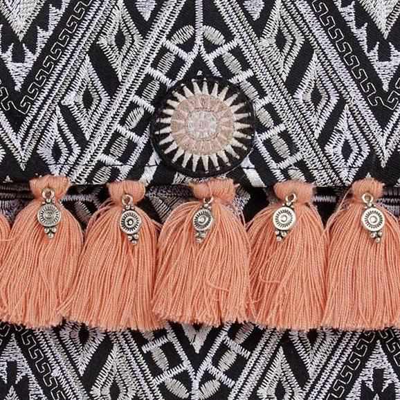 Geometric Clutch Bag With Tassels - Thailand Bags La Vie Bien Geometric Clutch Bag With Tassels - Thailand
