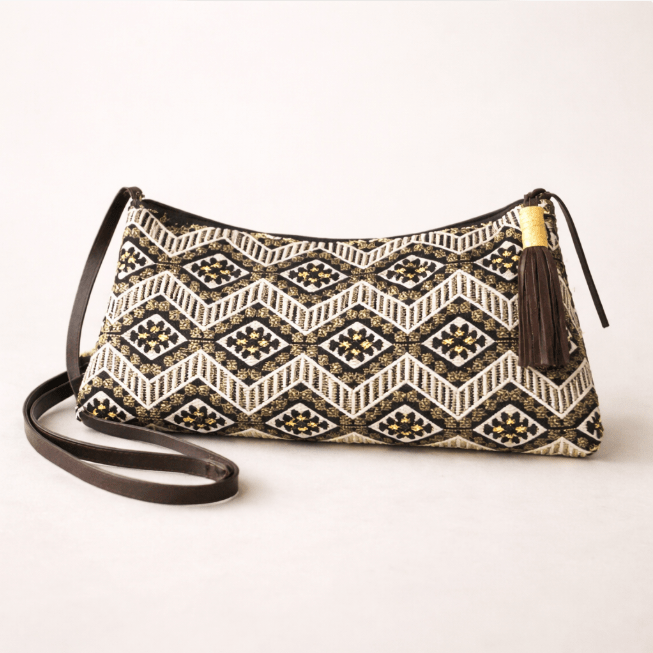 Geometric Crossbody Embroidered Bag - Thailand Bags La Vie Bien Geometric Crossbody Embroidered Bag - Thailand