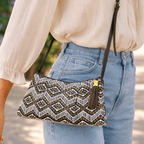 Geometric Crossbody Embroidered Bag - Thailand Bags La Vie Bien Geometric Crossbody Embroidered Bag - Thailand