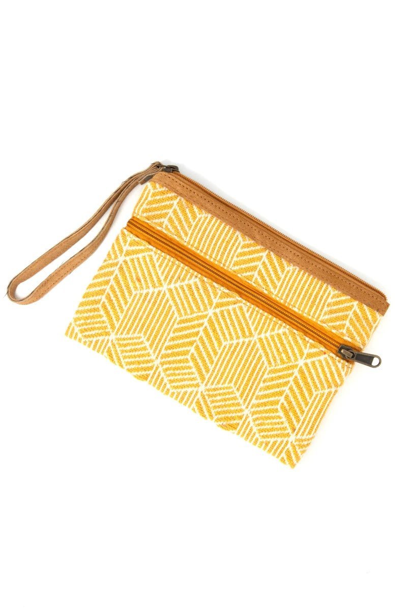 Geometric Goldenrod Clutch Bag by Fair Anita