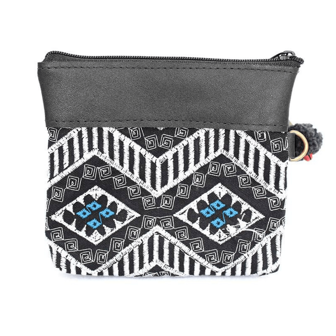 Geometric Leather Coin Purse wit Tassel - Thailand Bags La Vie Bien Geometric Leather Coin Purse wit Tassel - Thailand
