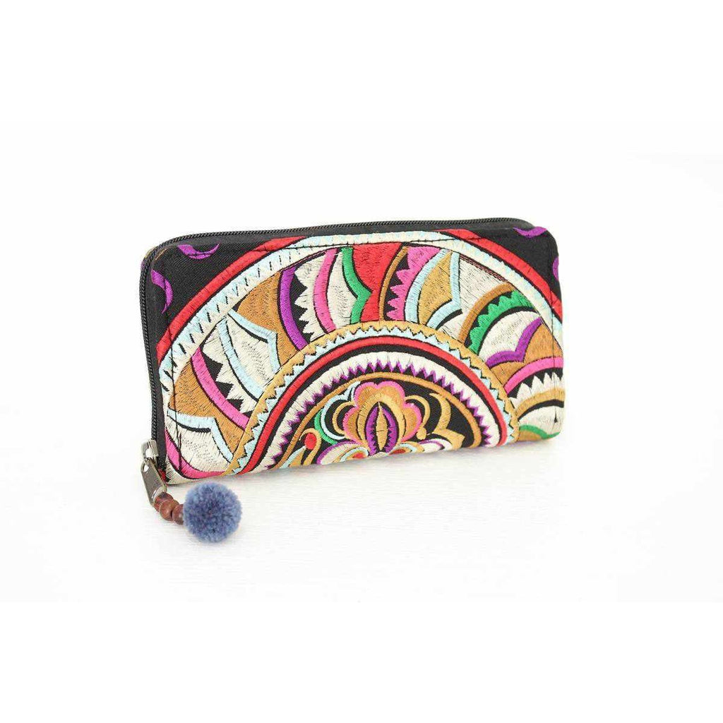 Geometric Multicolor Tribal Wallet - Thailand Bags La Vie Bien Geometric Multicolor Tribal Wallet - Thailand