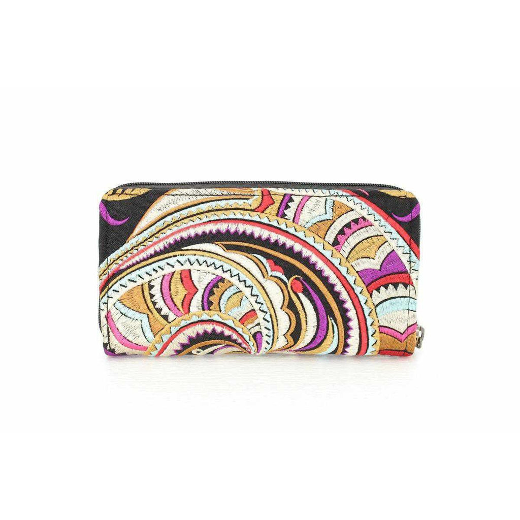 Geometric Multicolor Tribal Wallet - Thailand Bags La Vie Bien Geometric Multicolor Tribal Wallet - Thailand