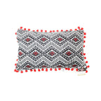 Geometric Pom Pom Lumbar Boho Cushion - Thailand Decor La Vie Bien Geometric Pom Pom Lumbar Boho Cushion - Thailand