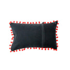 Geometric Pom Pom Lumbar Boho Cushion - Thailand Decor La Vie Bien Geometric Pom Pom Lumbar Boho Cushion - Thailand