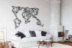 Geometric World Map Metal Wall Art by Dekadron