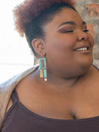 Patina Frame Artisanal Earrings by Fair Anita