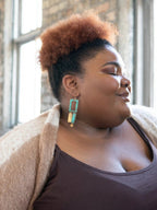 Patina Frame Artisanal Earrings by Fair Anita