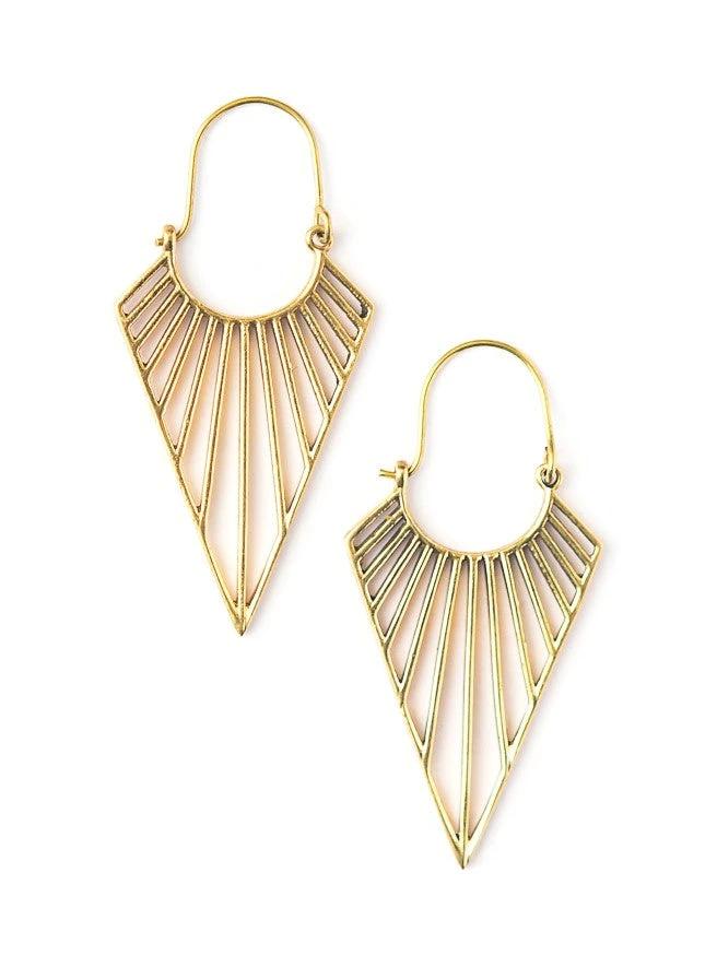 Geometric Triangle Hoops by Fair Anita