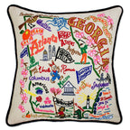 Georgia Hand - Embroidered Pillow Pillows La Vie Bien Georgia Hand - Embroidered Pillow