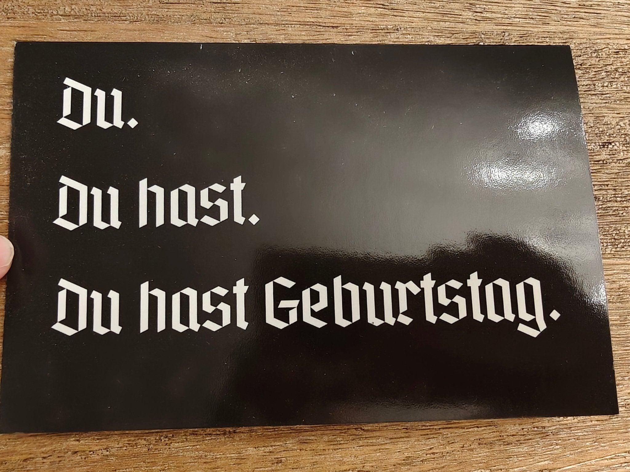 German Birthday Gift Box | Funny German Gift Set | Auf Deutsch Bitte Tee + Nein Dad Hat + Du Hast Geburtstag Card Bundle Gift Sets La Vie Bien German Birthday Gift Box | Funny German Gift Set | Auf Deutsch Bitte Tee + Nein Dad Hat + Du Hast Geburtstag Card