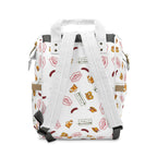 German goodies Diaper Backpack, White Travel Baby Bag with Berlin stamp, Bavarian pretzel, Fernsehturm tower, beer stein Bags La Vie Bien German goodies Diaper Backpack, White Travel Baby Bag with Berlin stamp, Bavarian pretzel, Fernsehturm tower, beer stein