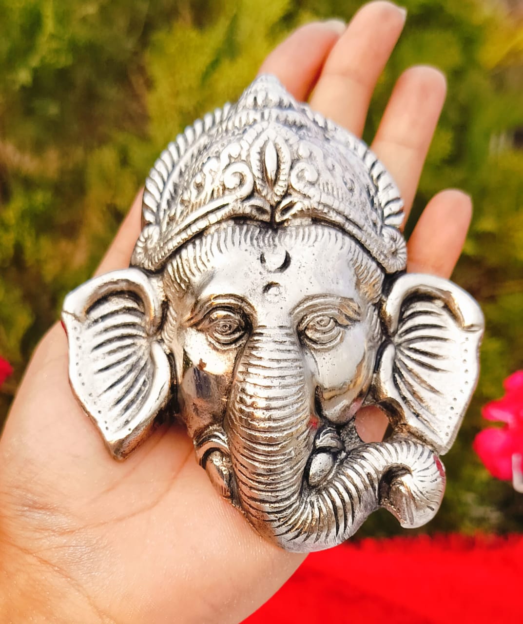 German Silver Wall Hanging Vinayak/ Ganesh ji - Affordable Favors for Diwali, Pooja, Housewarming La Vie Bien German Silver Wall Hanging Vinayak/ Ganesh ji - Affordable Favors for Diwali, Pooja, Housewarming
