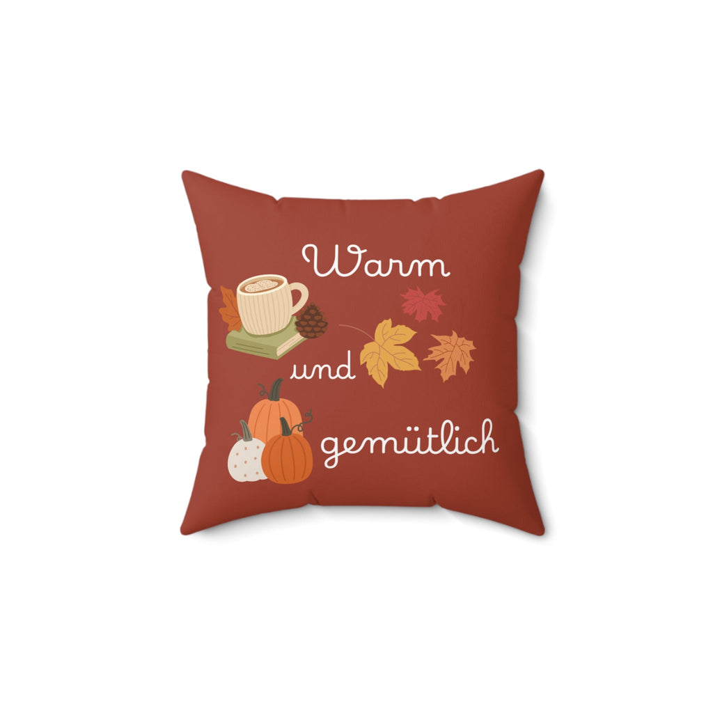 German Warm und gemütlich Autumn Cozy Pillow, Fall Decor Throw Pillow Home Decor La Vie Bien German Warm und gemütlich Autumn Cozy Pillow, Fall Decor Throw Pillow
