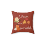 German Warm und gemütlich Autumn Cozy Pillow, Fall Decor Throw Pillow Home Decor La Vie Bien German Warm und gemütlich Autumn Cozy Pillow, Fall Decor Throw Pillow