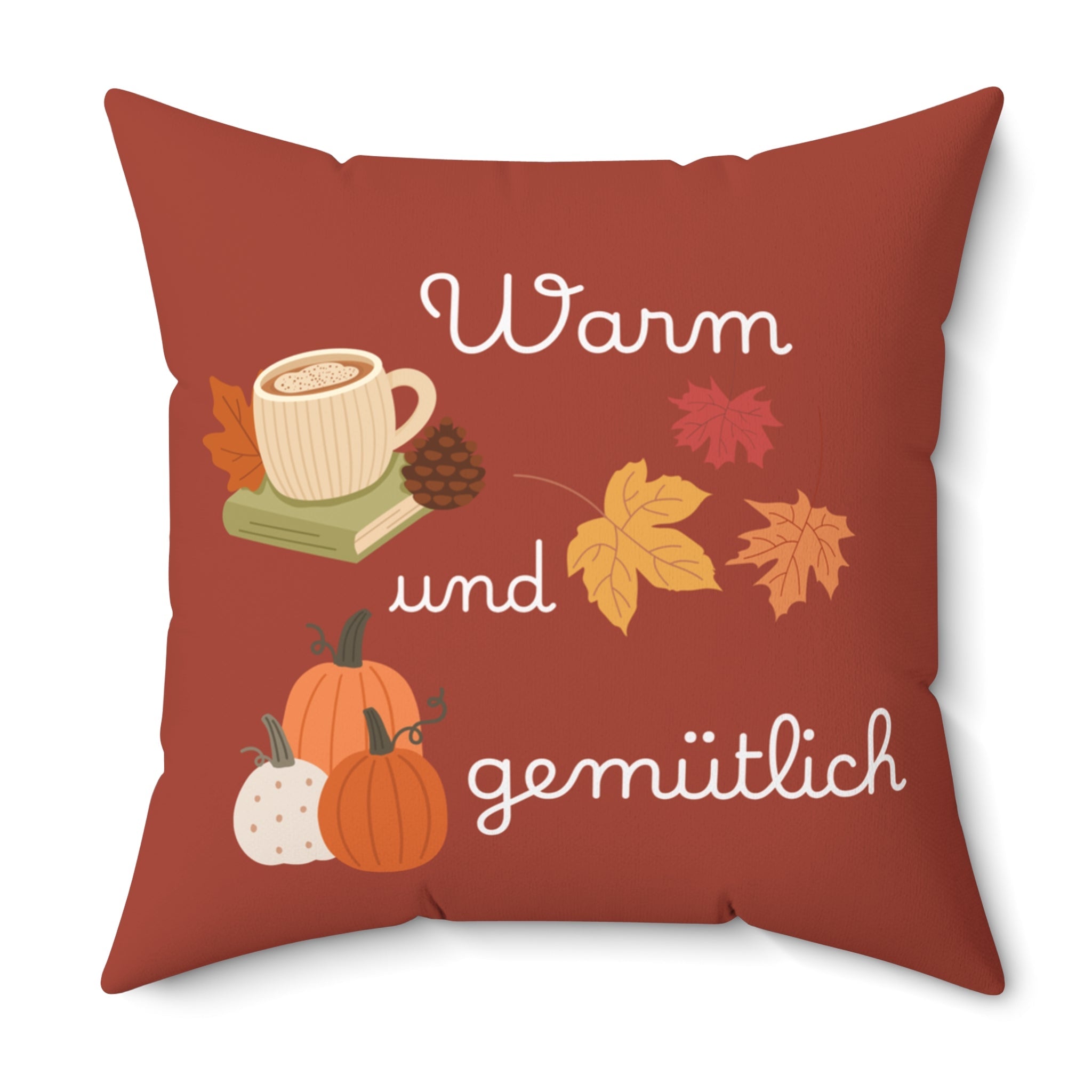 German Warm und gemütlich Autumn Cozy Pillow, Fall Decor Throw Pillow Home Decor La Vie Bien German Warm und gemütlich Autumn Cozy Pillow, Fall Decor Throw Pillow