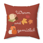 German Warm und gemütlich Autumn Cozy Pillow, Fall Decor Throw Pillow Home Decor La Vie Bien German Warm und gemütlich Autumn Cozy Pillow, Fall Decor Throw Pillow